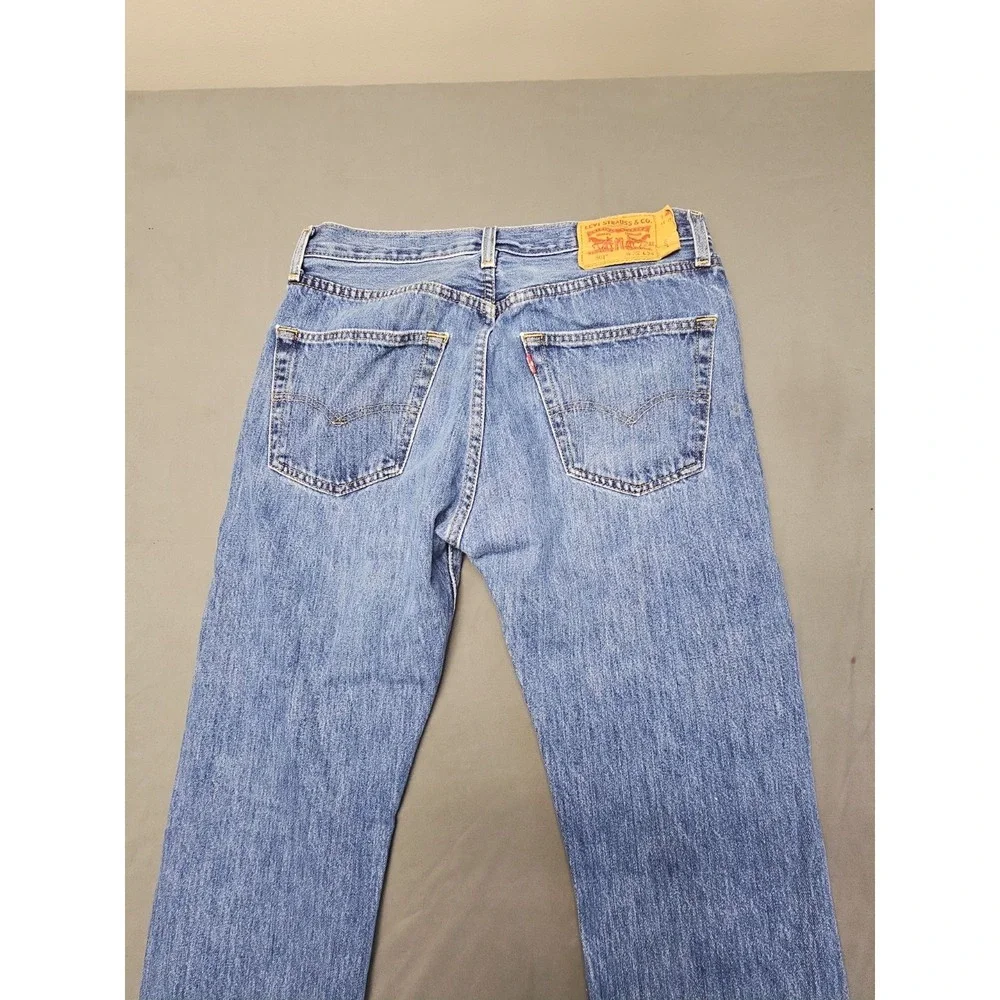 2-Levi's 501 Jeans Mens 32x34 (32x32) Blue Denim Straight Leg Button Fly Outdoor